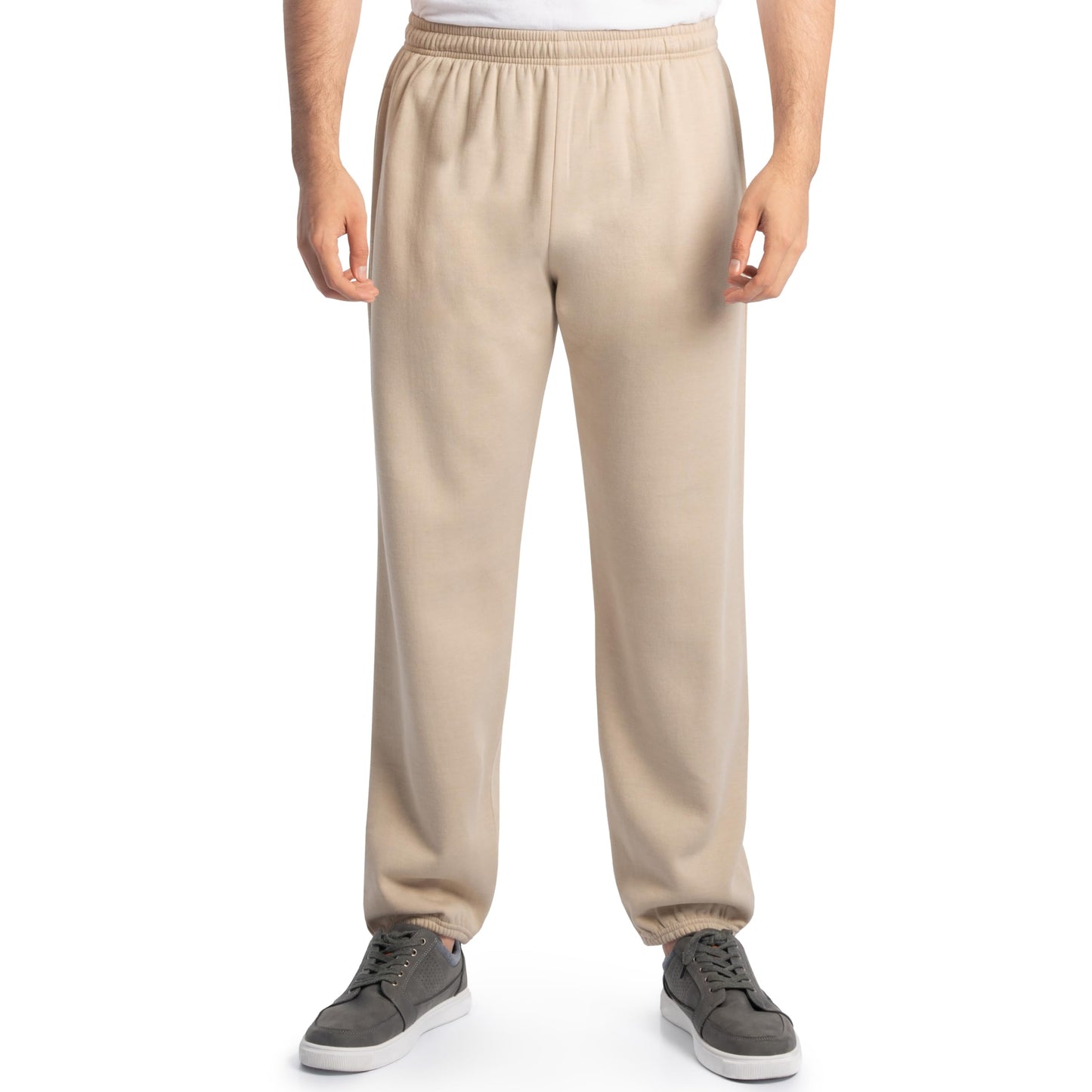 Fruit of the Loom Men's Eversoft Fleece Sweatpants & Joggers, Sweatpants-Khaki Heather, Small