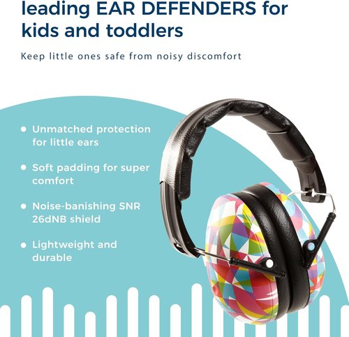 Loud Noise Cancelling Kids Earmuffs - Adjustable Toddler Headphones for Ages 2+