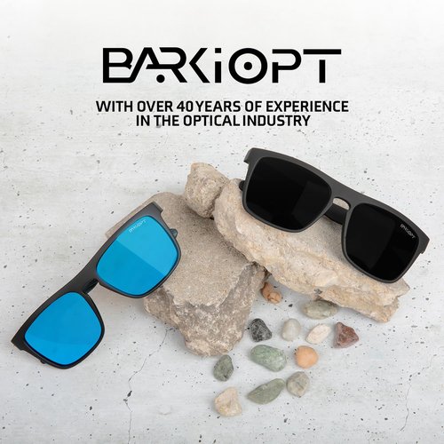 Barkiopt Polarized Square Sunglasses for Men & Women, UV400 Black Shades that Protect Eyes from UV Rays, Ultra-Light, Great for Sunny Days, Model N751 (Black Gray Lens, Black Frame)