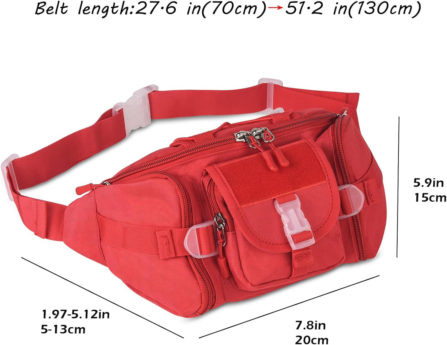 ArcEnCiel Tactical Fanny Pack for Men Waist Bag Hip Belt Outdoor Hiking Fishing Bumbag with Patch