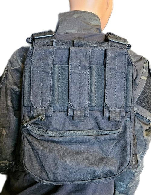 Redemption Tactical Archangel 2.0 Tactical Vest with Zippered Flatpack and Side Cummerbund Pockets (Black)