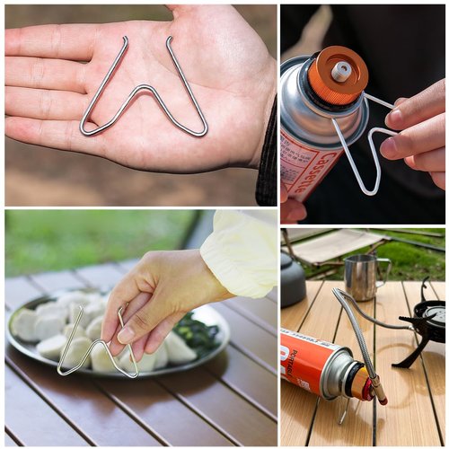 SquEqu 3 Pack Butane Fuel Canister Stabilizer Portable Lightweight Camping Fuel Canisters Stand Holder for Butane Gas Portable Camping Stoves Backpacking Stove Camp Stove Gas Cooking Burner