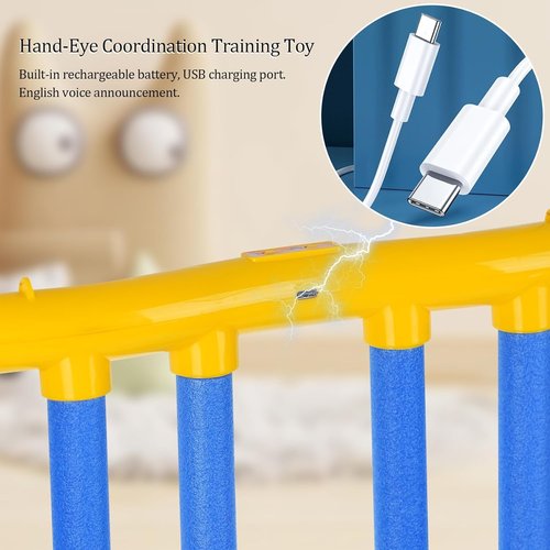Reflex Challenge Game - Drop Sticks, Hand Eye Coordination, Reaction Training, 3 Adjustable Speeds, Remote Control