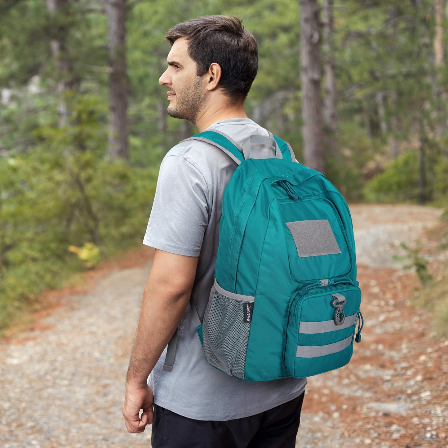 G4Free 30L Packable Lightweight Backpack for Hiking Travel, Foldable Daypack Water Resistant for Men Women(Peacock Blue)