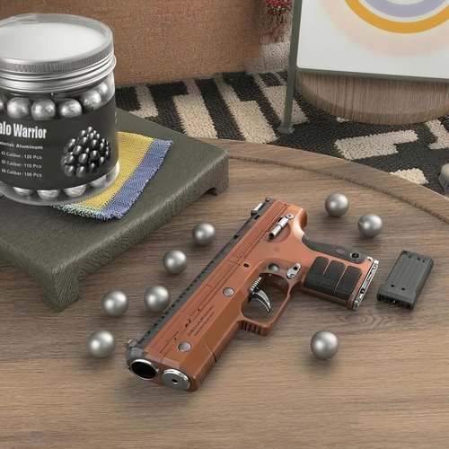 Buffalo Warrior 100 Pcs 7.3g Tough Aluminum Ammo Non-Lethal Solid Paintball 68 Caliber self-Defense Ball Kinetic Energy Projectile Home Defense and Target Practice, Suitable for Byrna SD, HD and LE