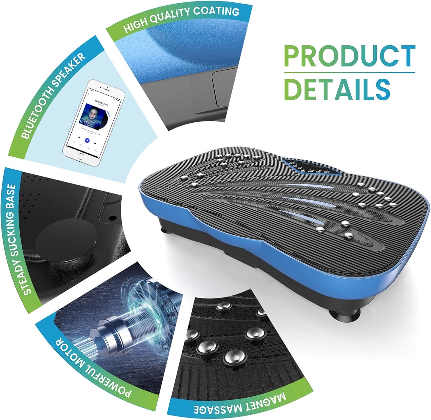 Fitness Vibration Plate Exercise Equipment Whole Body Shape Exercise Machine Vibration Platform Fit Massage Workout Trainer,Max User Weight 330lbs