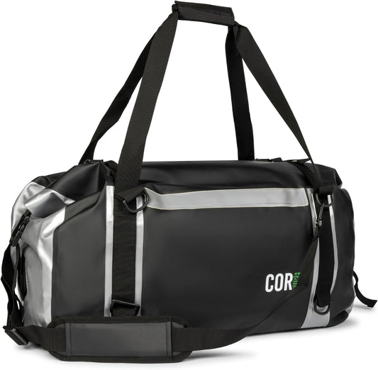 Extra Large Waterproof Duffle Travel Dry Duffel Bag | 60L Heavy Duty Gear Bag with Durable Straps & Handles for Kayaking Paddleboarding Boating Rafting Fishing