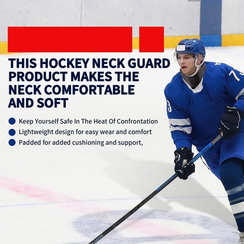 Hockey Neck Guard Youth,Ice Hockey Cut Protective Neckguard,Hockey Core Neck Protect Guard Bib Cut Resistant, Cut Resistant Collar Protection for Hockey, Ringette, Paintball & Sports (Adults)