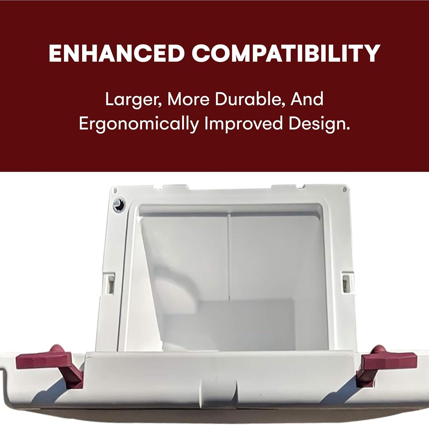 Beast Cooler Accessories 2-Pack Replacement Lid Latches for Yeti and RTIC - Black Rubber, Cooler Latches Replacement for Yeti, RTIC, and More - Hard Handle Grips, 20 Inches