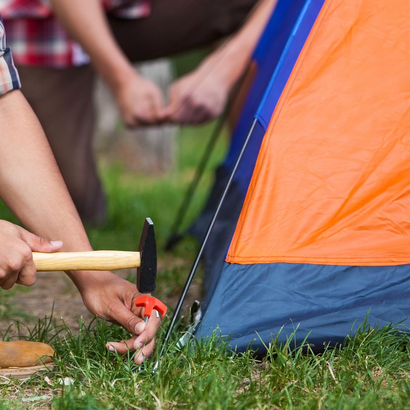 8" Tent Stakes Heavy Duty Metal Threaded Tent Spikes Ground Stakes Tent Pegs Camping Stakes, Tent Stakes for Outdoor Camping…