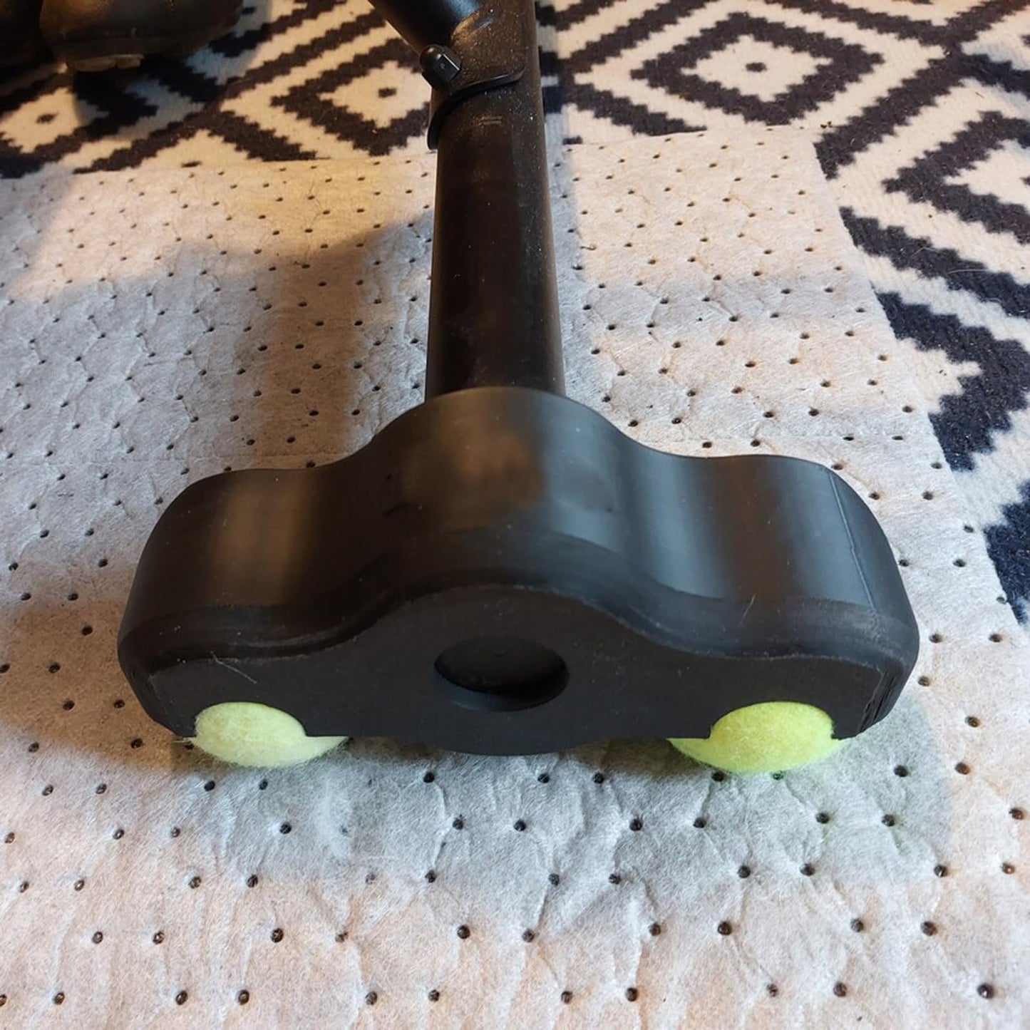 4 Pack Indoor Cycling Snap Rocker Feet Adapters with 8 Pack Tennis Balls, Stability Accessories for Smart Bike Resistance Trainer Home Workout Equipment