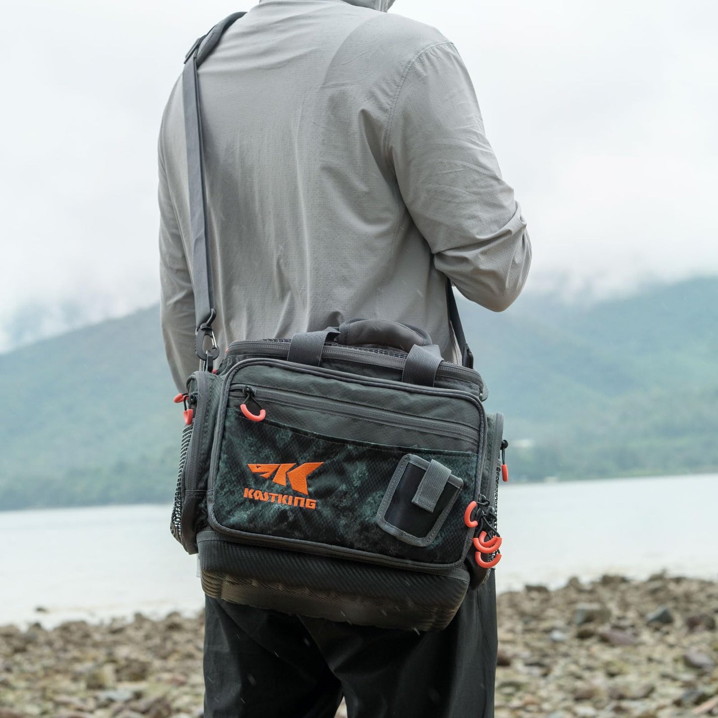 KastKing Fishing Gear & Tackle Bags - Saltwater Resistant Fishing Bags - Fishing Tackle Storage Bags,Medium-Hoss, (With（2） 3600 Trays,15x11x10.25 Inches)