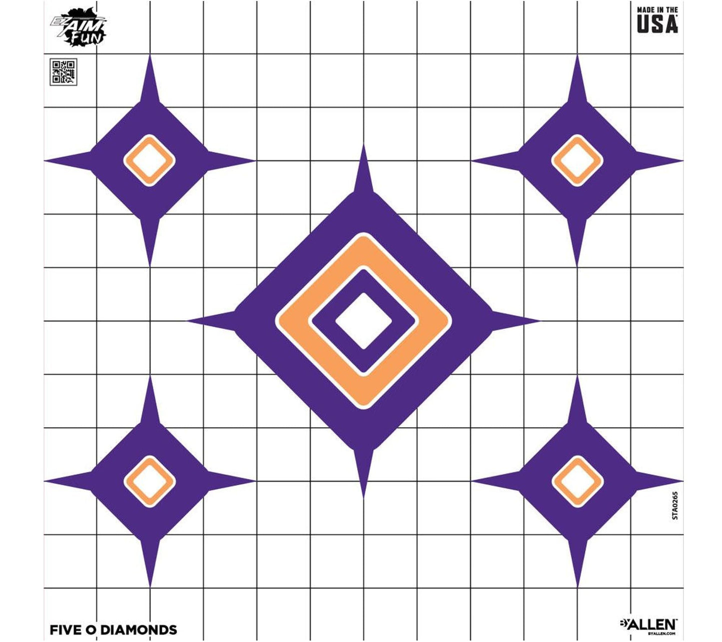 Allen Company EZ Aim Fun Dialing in More Fun Paper Shooting Targets, 12”W x 12”H, 9-Targets