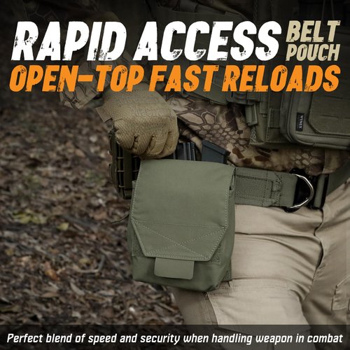 WYNEX Tactical Molle GP Pouch, Utility EDC Pouch with Two Mag Insert Small Tool Pouches Organizer Compact Multi-Purpose Waist Bag for Belt Vest