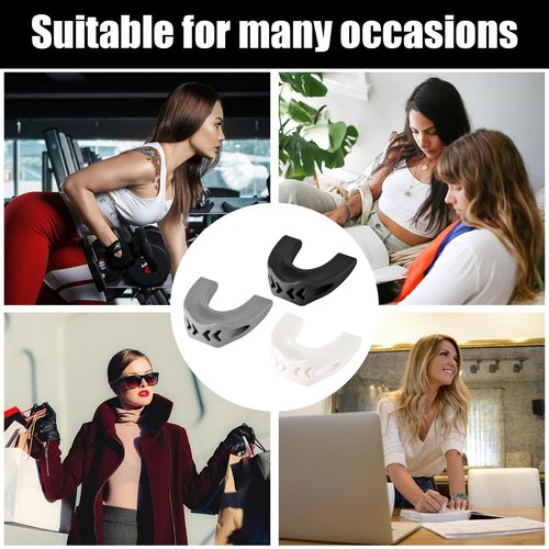 XIHIRCD 3pcs Silicone Jaw Exerciser, Jaw Trainer Chin Exerciser for Men & Women with 3 Resistance Levels Jaw Trainer Facial Exerciser for Beginner Intermediate Advanced Users (3 Colors)