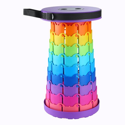 Bestswitches Collapsible Stool for Adults,Portable Retractable Folding Telescoping Foldable Camping Stool Holds 400lbs for Outdoor Fishing Hiking Gardening Travel BBQ