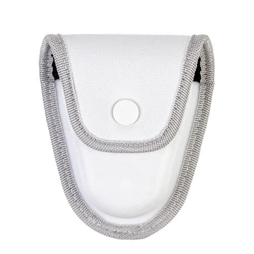 Vulcanforce Heavy Duty Nylon Handcuff Case with Snap Closure – Fits Law Enforcement Duty Belts – Durable Handcuff Holster (White)
