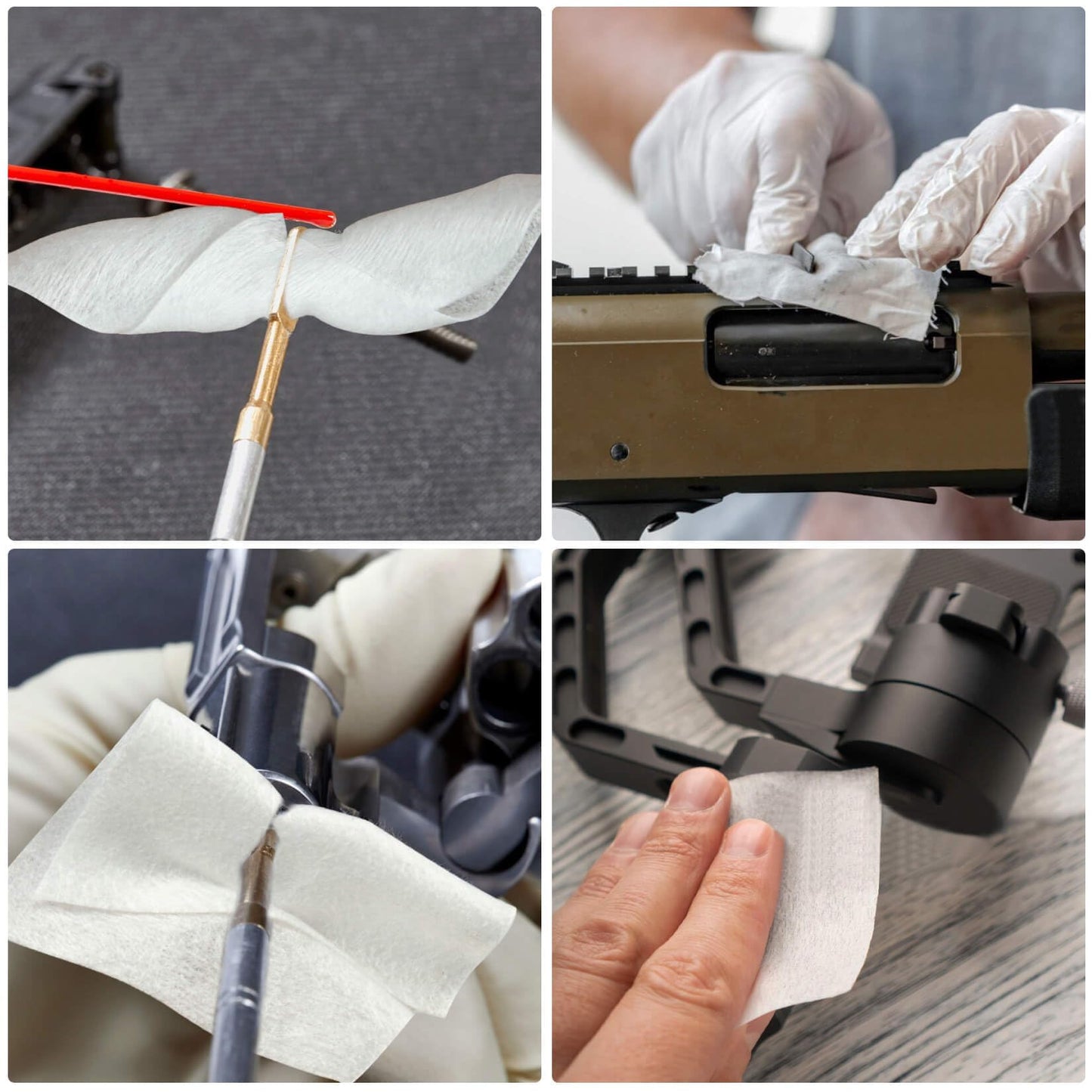 800PCS SUKH Gun Cleaning Patches - Gun Cleaning Supplies Swabs 200 PCS 6" Parts Cleaner with Long Cotton Wooden Swab and Square Patches Rags 600 PCS for Guns Maintenance or Daily