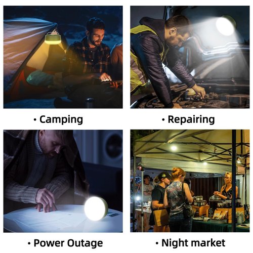 MOSLIGHTING LED Camping Lantern, 1000LM Battery Power Camping Lights, Red Light, IPX4 Waterproof Tent Light, 5 Mode, Portable Flashlight for Power Outage, Emergency, Hurricane, Hiking