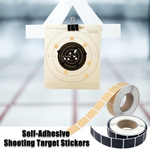 Target Pasters - 0.87 Inch Self-Adhesive Shooting Target Stickers - Cardboard Targets Repair Patches - Ideal for USPSA/IPSC and IDPA Practice, Shooting Training (2000 Stickers (Brown+Black))
