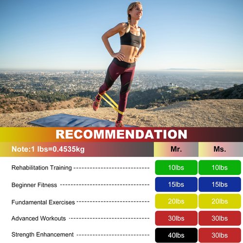 SZHLUX Resistance Bands Set with Instruction Guide and Carry Bag, Versatile for Body Sculpting, Strength Training, and Rehabilitation-Set of 5