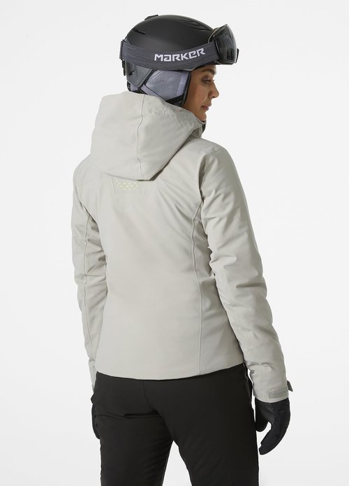 Helly-Hansen Alphelia Lifaloft Ski Jacket for Women - Waterproof Coat for Winter Sports, Skiing-Jacket with Insulation, 917 Mellow Grey - M