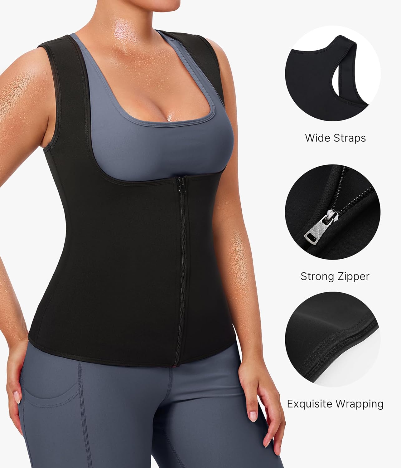GAODI Womens' Sauna Suit Workout Sweat Body Shaper