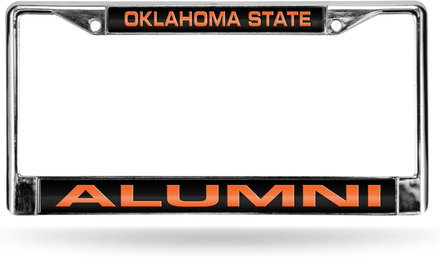 Rico Industries NCAA Unisex-Adult Laser Cut Inlaid Standard Chrome License Plate Frame