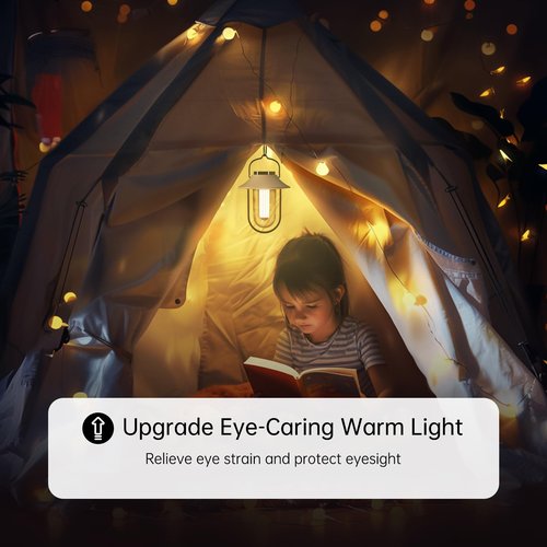 ZUNLISHIAO Tent Lights Portable,Rechargeable Camping Lantern, 3 Lighting Modes,4000mAh Power Bank,IPX5 Waterproof,Up to 800H Running Time Emergency Hanging Light for Hurricane, Power Outages, Home