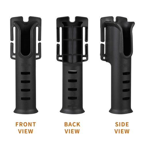 Timsec Belt Fishing Rod Holders, 2 Pack Portable Waist Belt Fishing Rod Holder, Adjustable Pole inserter Fishing Rod Accessories for Surf Kayak Outdoor Fishing (Black)