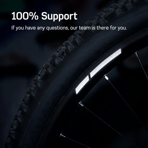 Borgen Bike Stickers - Reflective Stickers Set of 2 - for Bike, Rims, Helmet - Reflective Sticker Set for Darkness, School - Reflectors