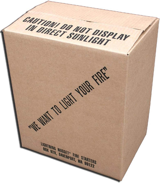 n350 Fire Starter Box Bulk, 2" x 2" x 1.25", Tan