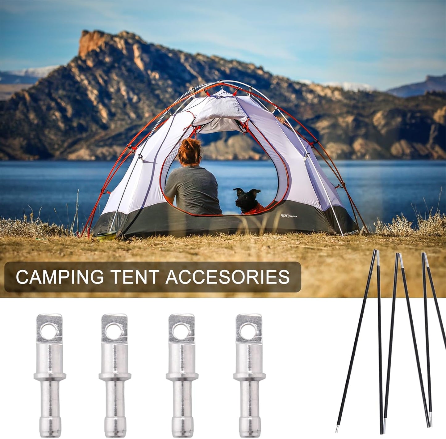 Aluminum Tent Poles Male End Tips Replacement Accessories Spare End Plugs