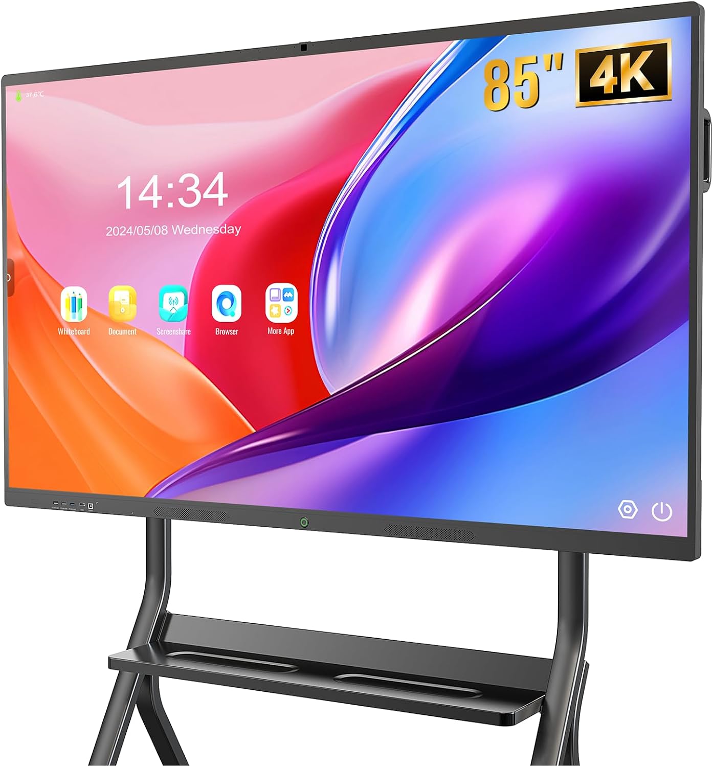 55″ Smart Board, 4K UHD Touchscreen Display Electronic Whiteboard Built in Ultra High Definition Camera Open App Ecosystem, Digital Presentation Electronic Smart WhiteBoard for Classroom Home Office