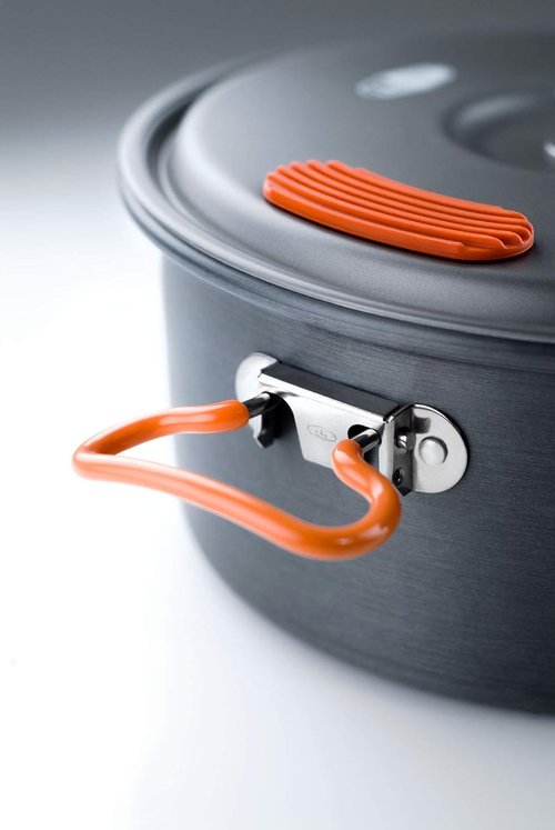 Halulite Aluminum Camping Pot - Lightweight Hard Anodized Cookware with Lid & Folding Handle