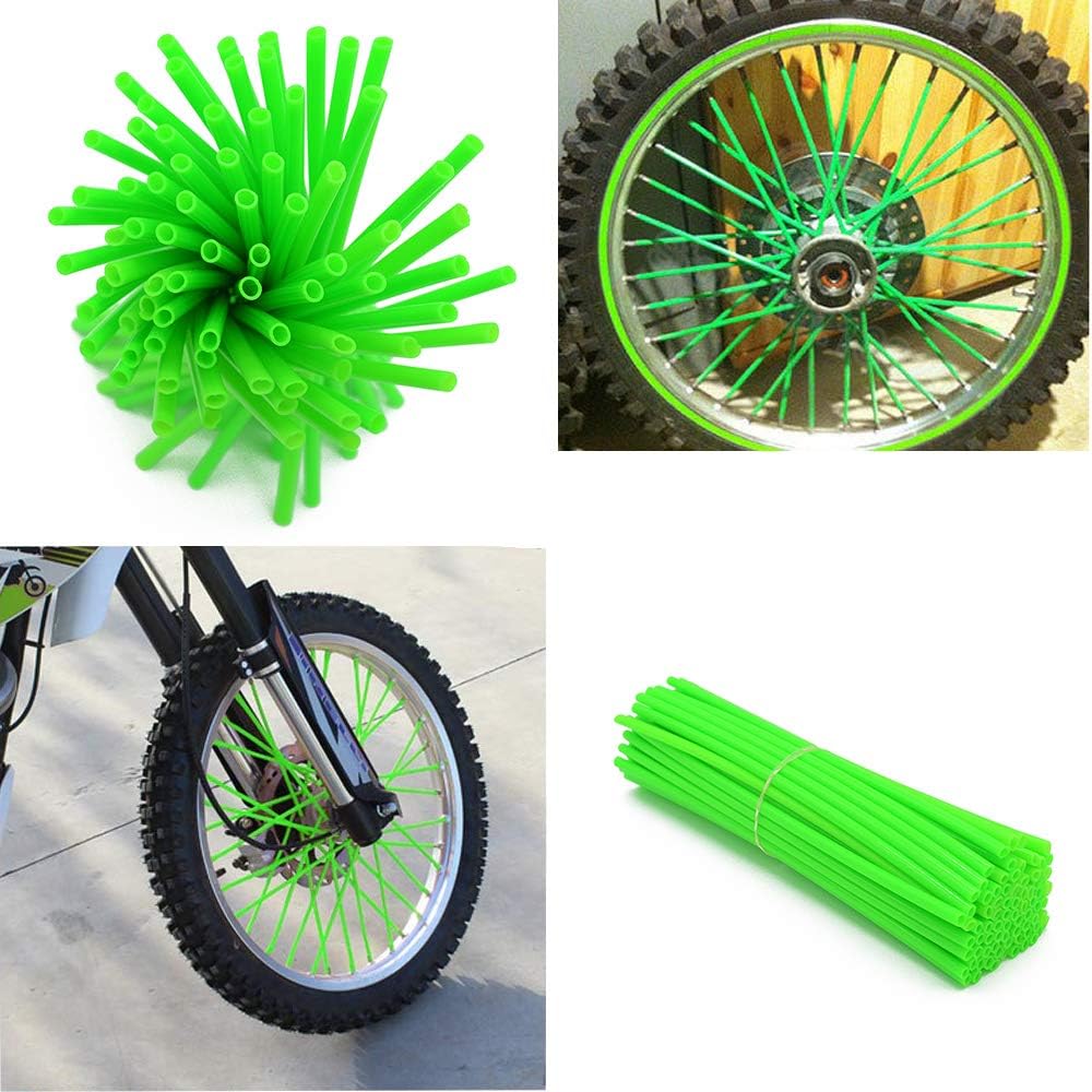 Super Pop Bicycle Spoke Skins Wraps Compatible with Schoolmate Bike Fans- Colorful Bike Wheel Decoration-72 Pcs(White)