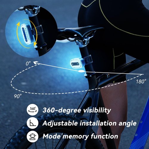 RGB Bike Lights,Roller Skate Lights,LED 7 Light Mode Options 14Colours Safety Light, USB-C Rechargeable Bright Roller Skate/Bike/Scooter Safety Flashlights for Adults/Kids/Men/Women