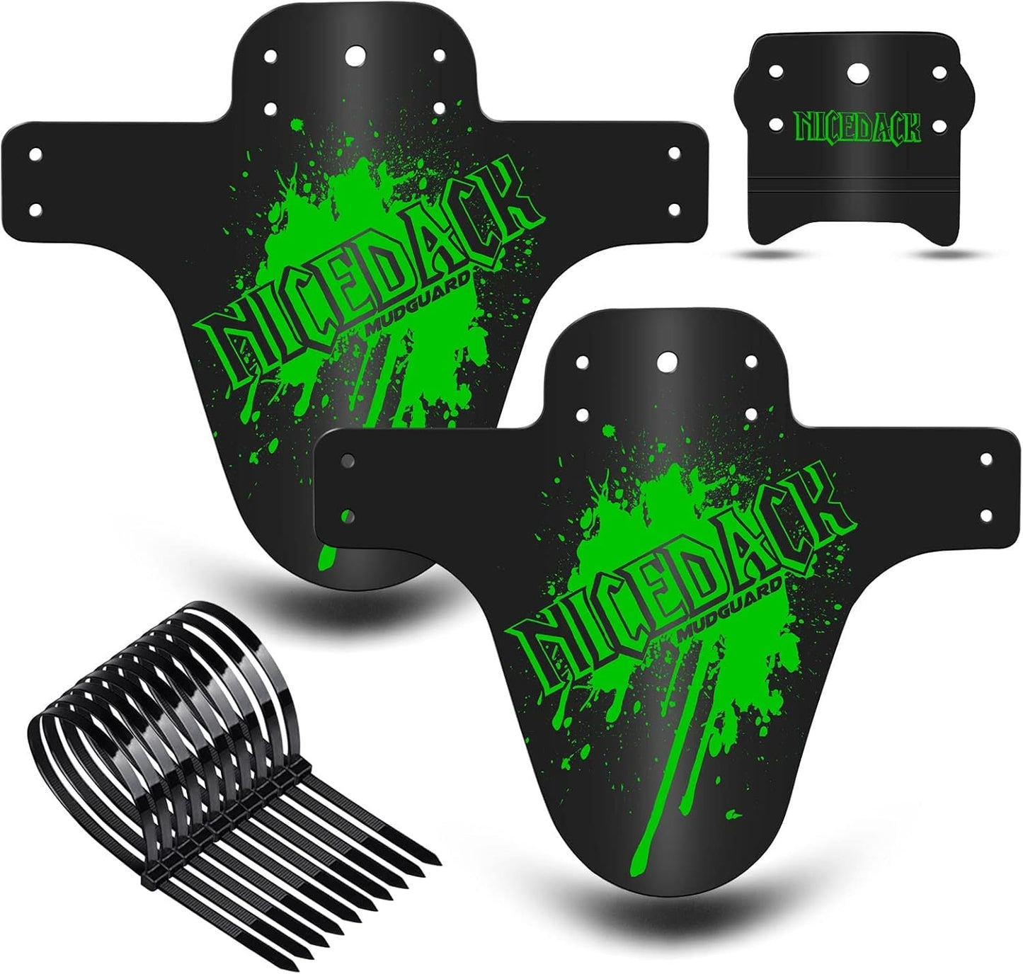 NICEDACK Bike Fender, Adjustable MTB Mud Guard, Front and Rear Compatible Mudguards, Fits 650B 20" 26" 27.5" 29 inch Fat Tire Bikes and All Disc Brake Bicycles
