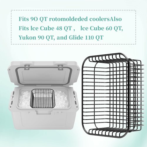 Coolers Wire Basket 20070 for 90 Qt Rotomold Coolers,Fits 90 QT，Glide 110 QT，Ice Cube 48 QT ，60 QT Coolers，Cooler Replacement Wire Basket Cooler Wet/Dry Separation Wire Basket