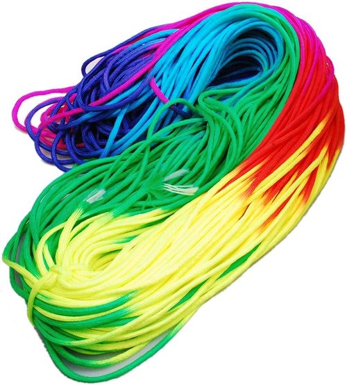 Colorful Rainbow Paracord Cord Rope Type III 7 Strand Parachute 550 Cord Bracelet – Available in 10ft 20ft 50ft 101ft 328ft (101ft (31M))