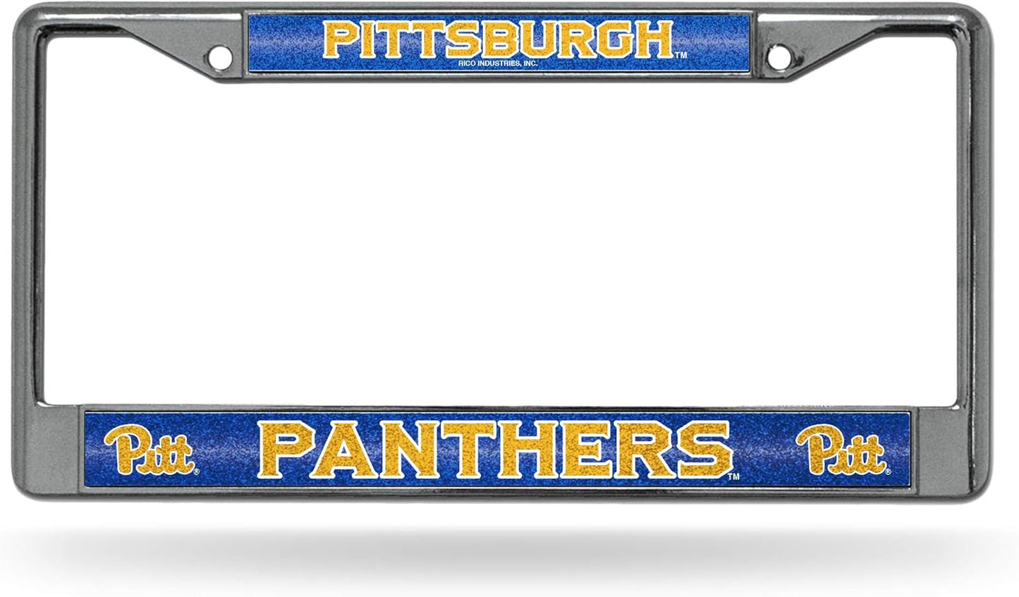 Rico Industries NCAA 12" x 6" Silver Bling Chrome Car/Truck/SUV Auto Accessory