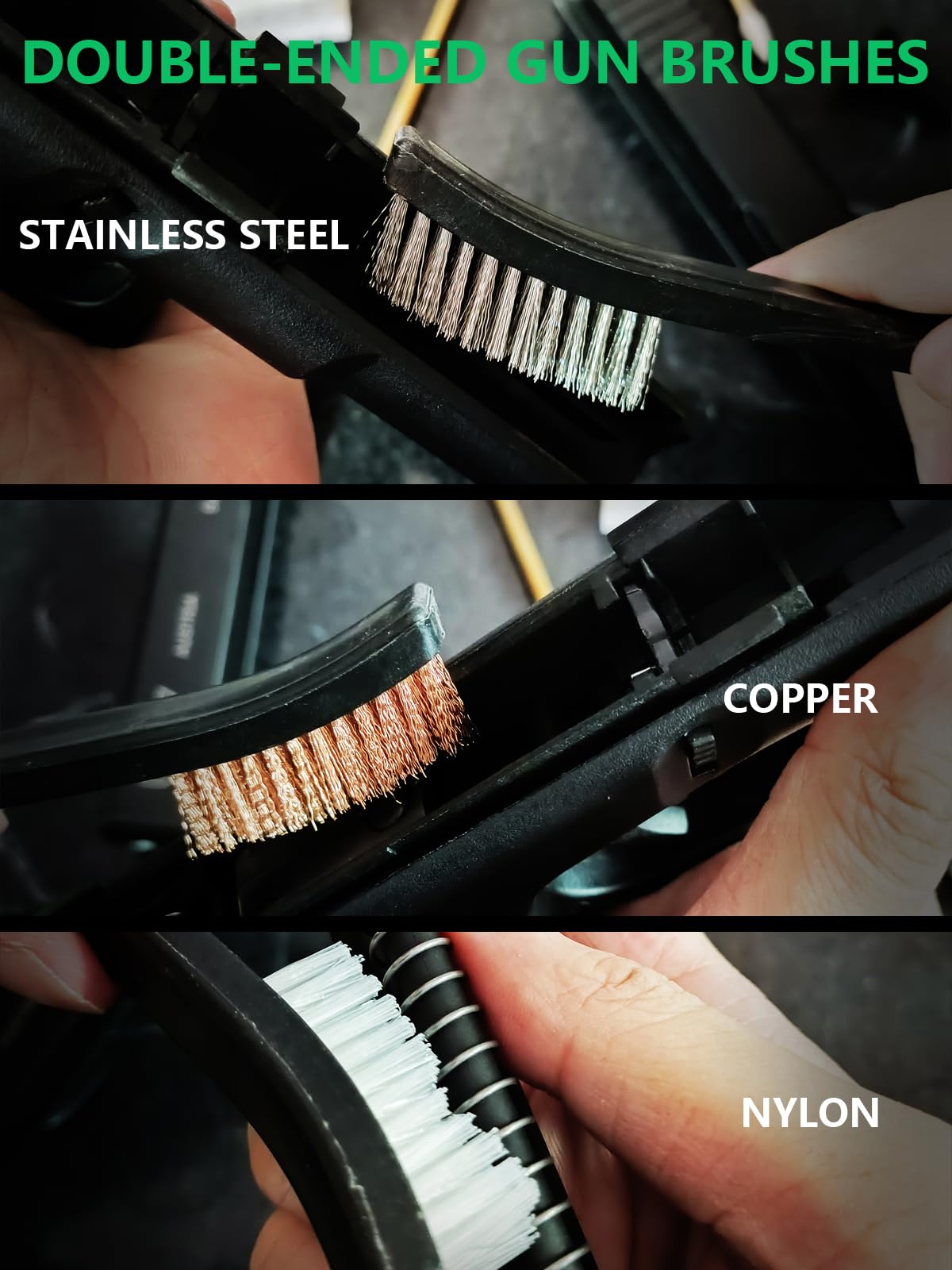 Funryer 505PCS Gun Cleaning Kits, 200PCS 6" Gun Cleaning Swabs and 150PCS 3x3 Gun Cleaning Patches + 150PCS 3x1.5“ Gun Cleaning Patches Lint Free with Gun Cleaning Brushes in Storage Case