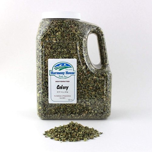 Harmony House Dehydrated Celery, Crosscut – Dried Vegetables For Cooking, Camping, Emergency Supply and More (8 oz, Jar)