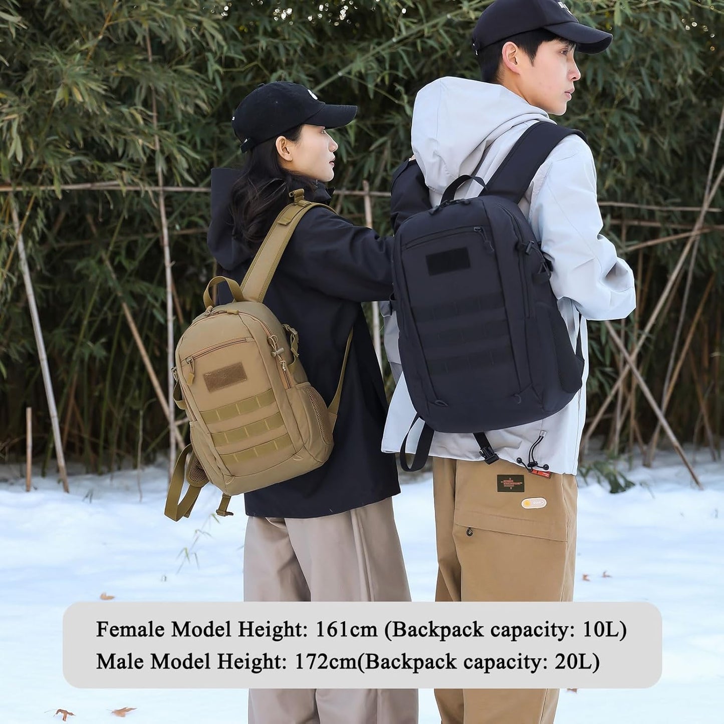 ArcEnCiel 10L/20L Mini X-Small Tactical Backpack MOLLE Daypack Gear Pack Camping Bag with Patch