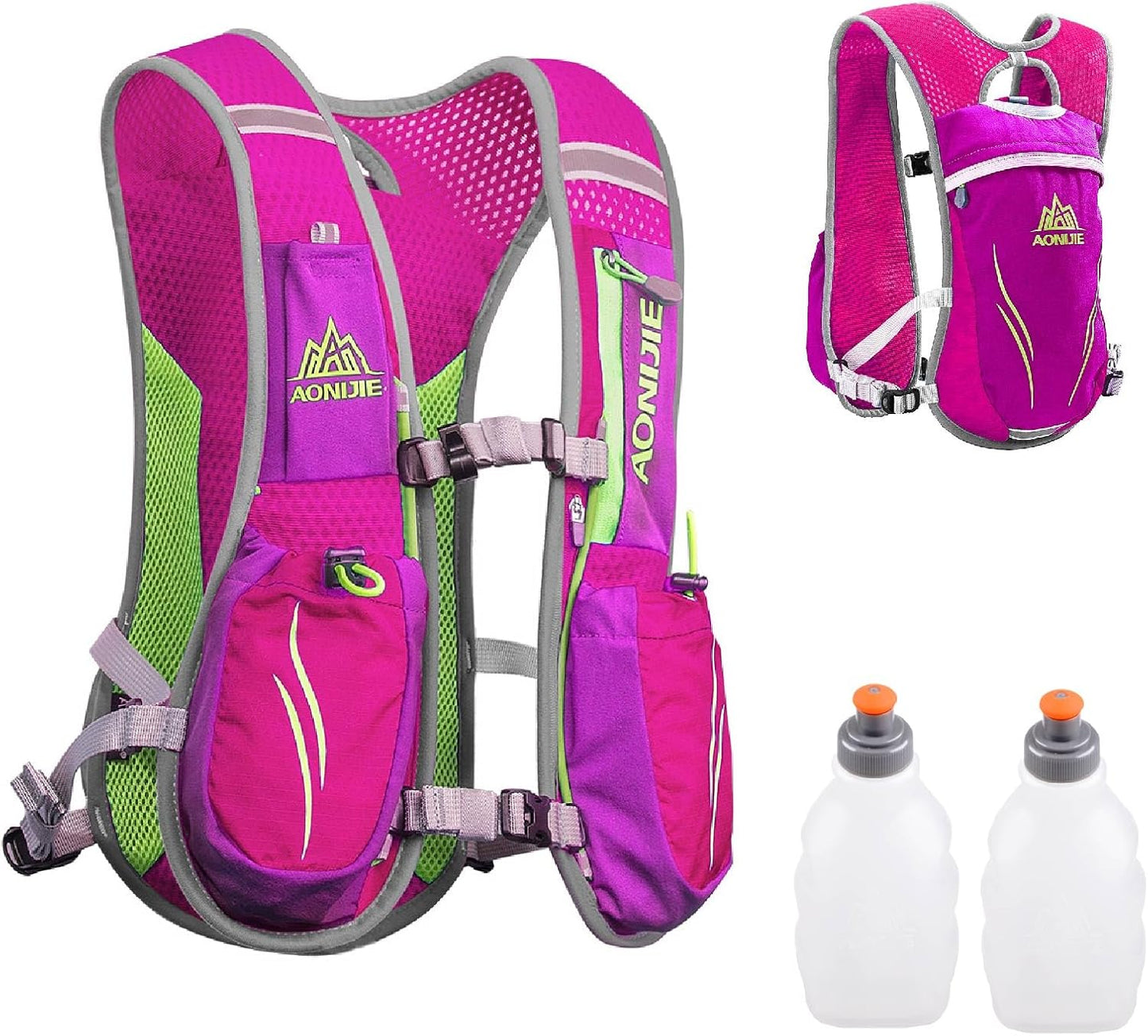 JEELAD Running Hydration Vest Trail Backpack for Women and Men Jogging Trail Race Marathon Cycling Hiking