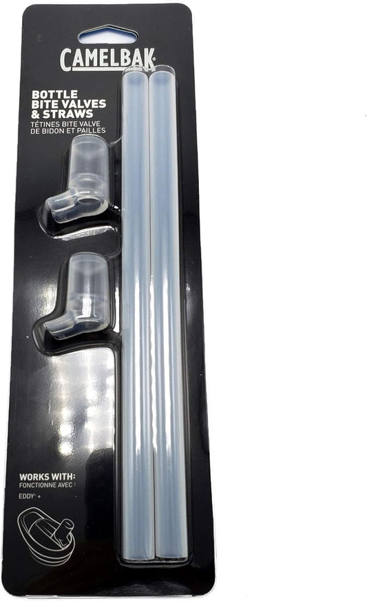 CamelBak Eddy+ and Groove Bottle Accessory (2 Bite Valves & 2 Straws) Fits Only eddy+ Cap