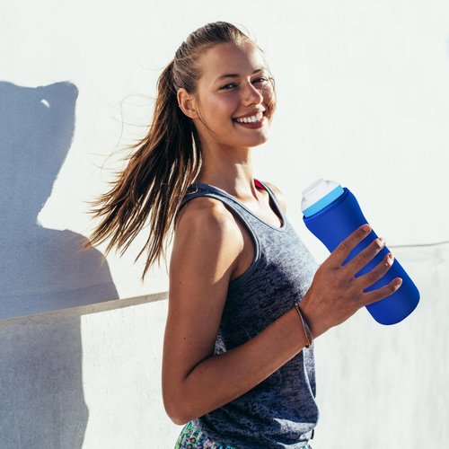 PEUTIER 2pcs 22oz Sleeve for Cirkul Water Bottles, Water Bottle Sleeve for Cirkul Plastic & Stainless Steel Bottles Neoprene Insulated Covers for Cirkul Bottles, Retaining Temperature (Dark Blue)