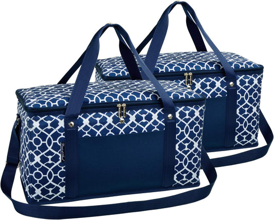 Picnic at Ascot 64 Can Capacity Semi Rigid Collapsible Leakproof Cooler- Designed & Quality Approved in The USA -2 Pack