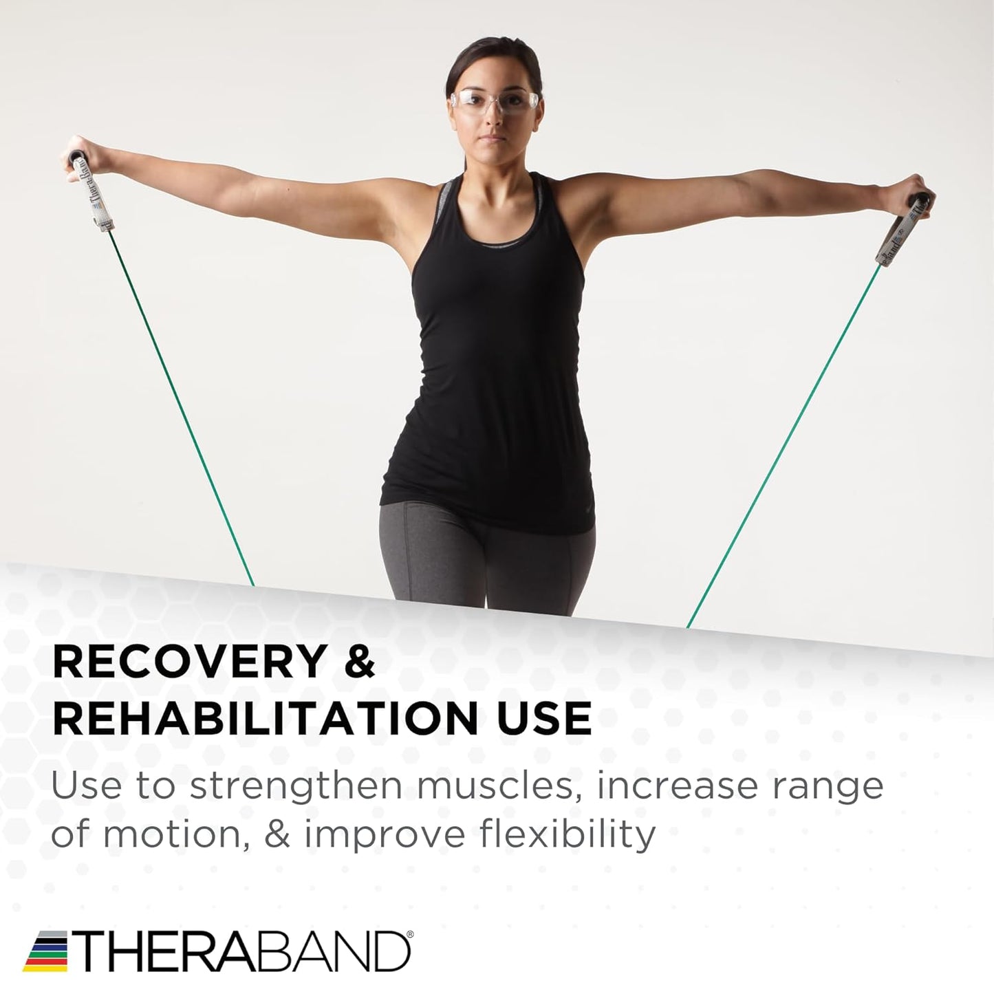 THERABAND Latex Resistance Tubing, Green, Heavy, Level 3, 25 ft Roll, Professional Grade for Upper and Lower Body Workouts, Cut-to-Length, Color-Coded Resistance Levels