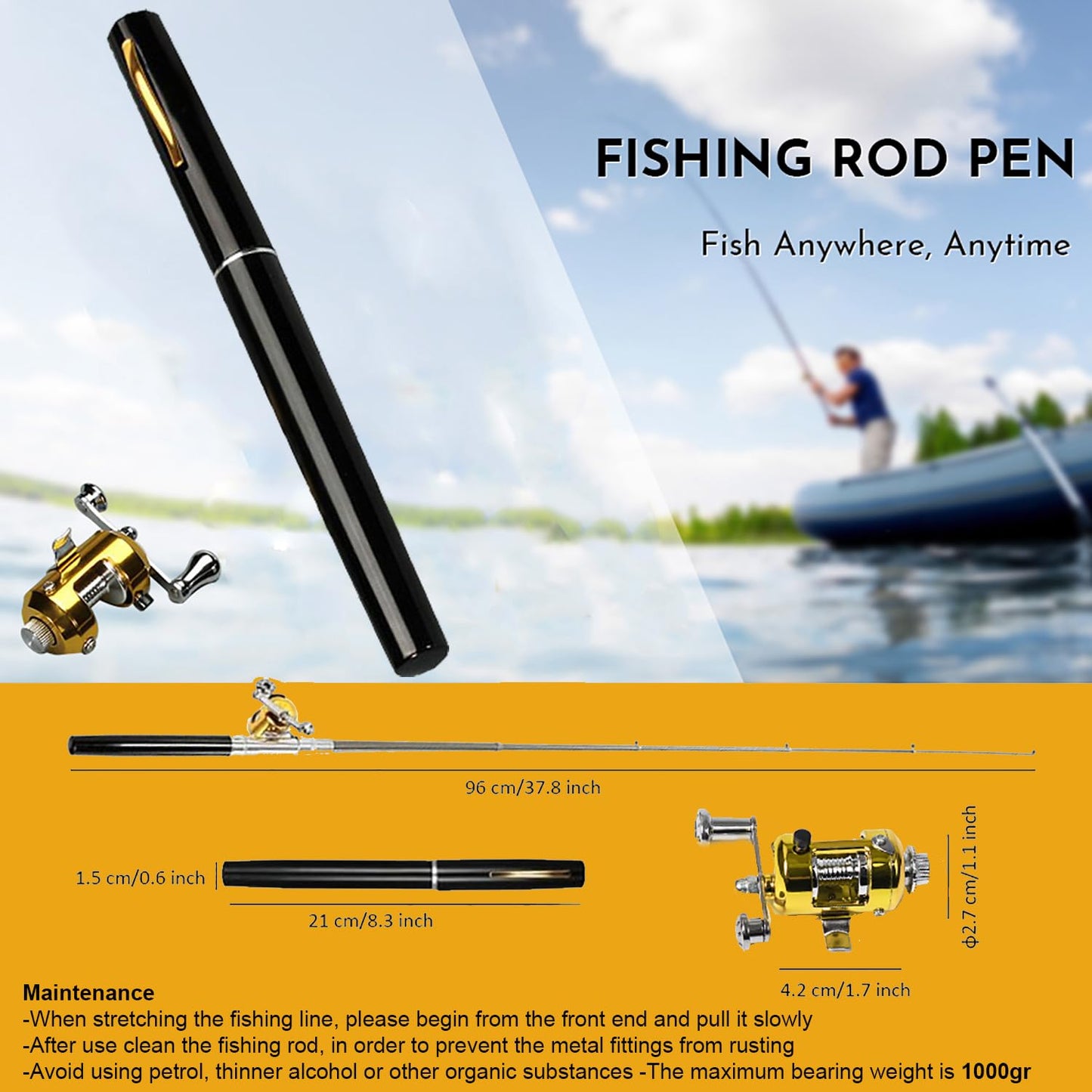 First Aid and Survival Kit, Outdoor Survival Gear Equipment with Telescopic Pen Fishing Rod for Camping Hunting Hiking Adventures, Birthday Gifts for Men Dad Him Husband Boyfriend Teen Boy